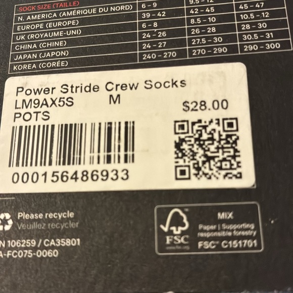 NWT Lululemon Crew Length Training Entrainment Power Stride Socks - Picture 6 of 7